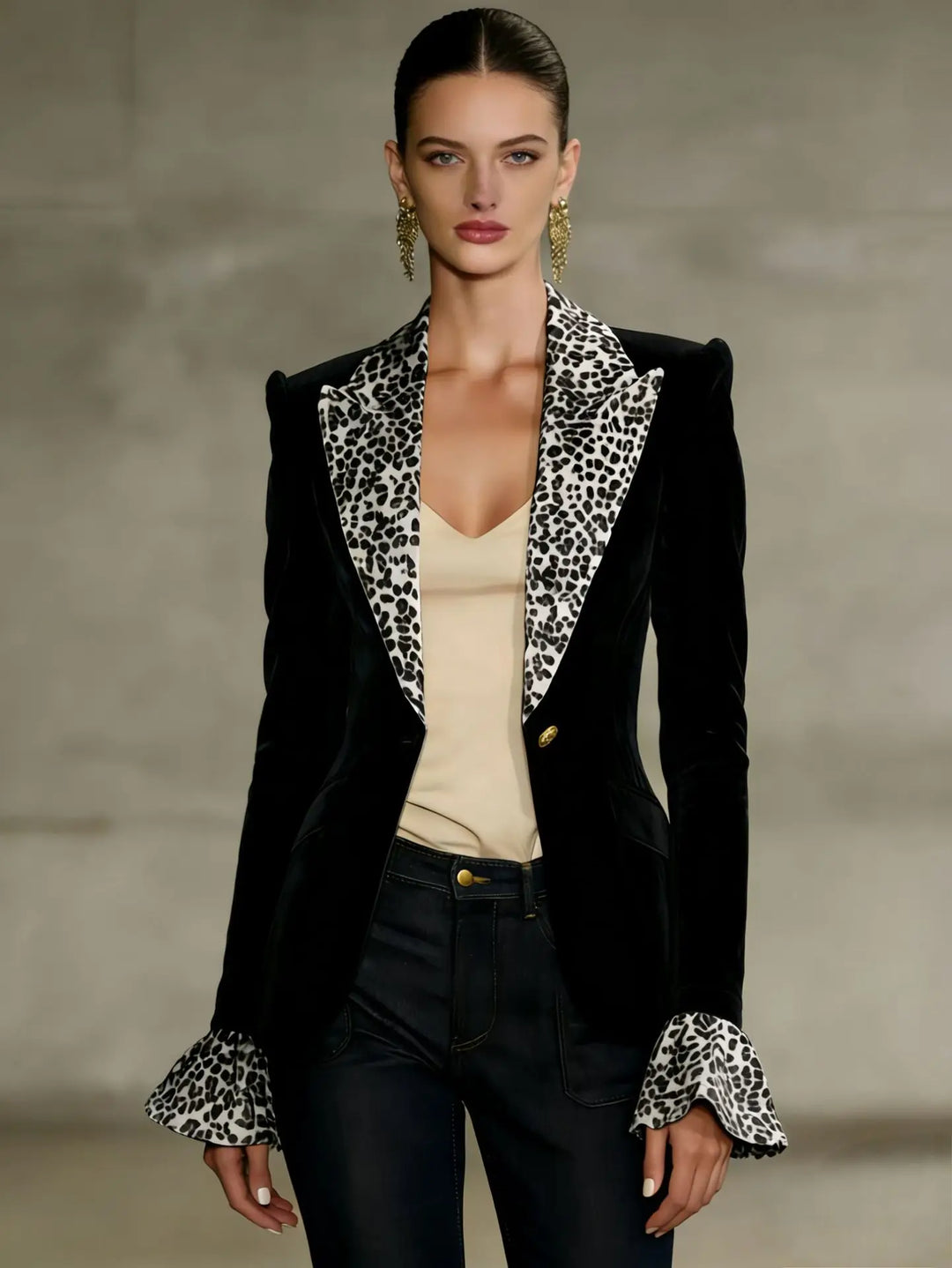 Nanette Leopard Lapel Blazer