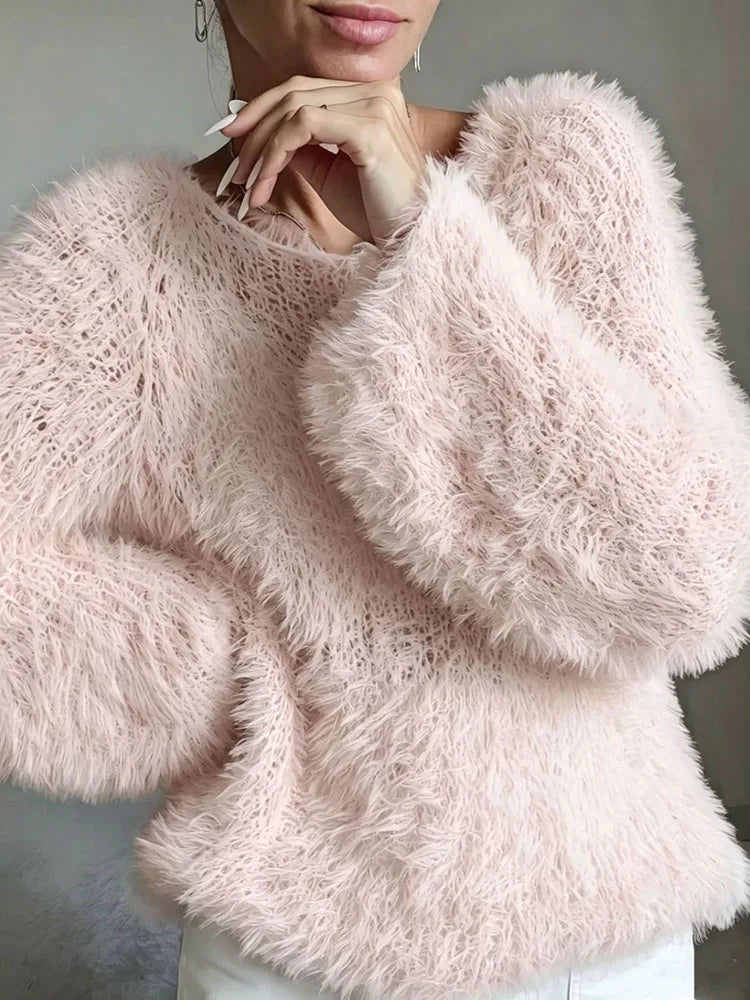 Milena Fuzzy Knit Sweater