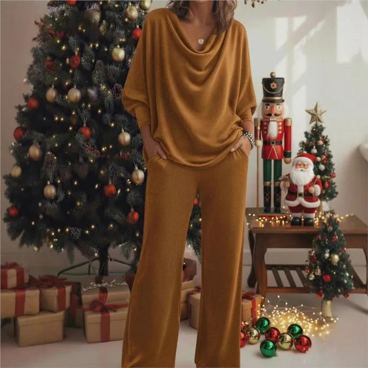 Odette Cowl Neck Knit Set