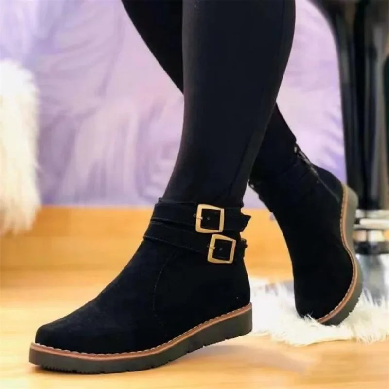 Marlowe Buckle Strap Ankle Boots