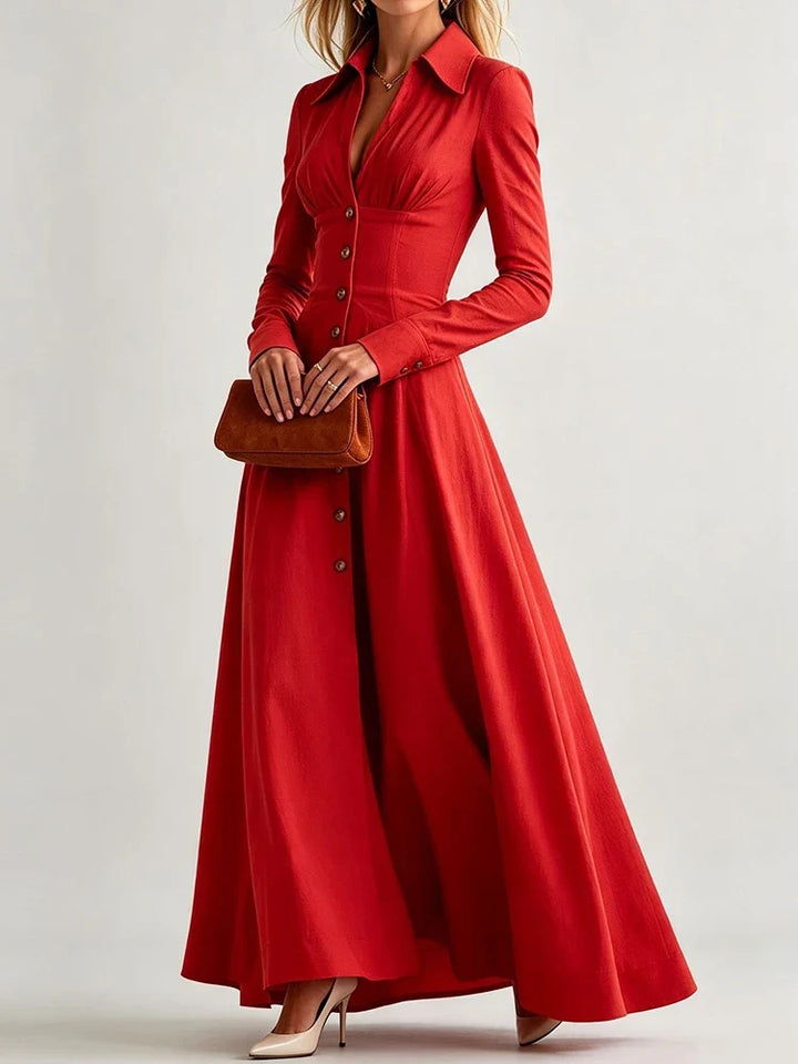 Noelani Button Front Maxi Dress