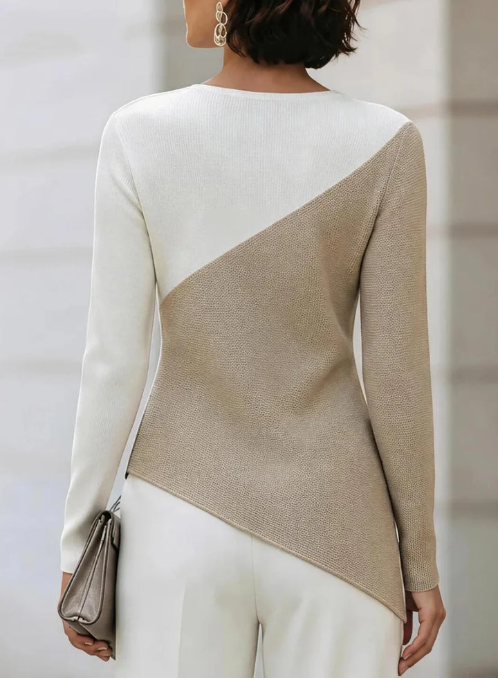 Andrea Asymmetric Contrast Top