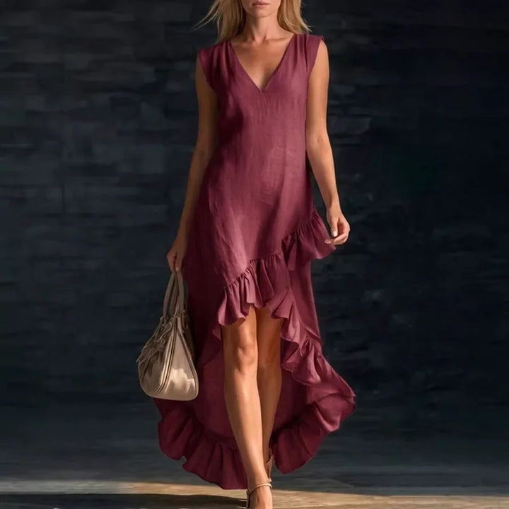 Kayla Sleeveless Ruffle Maxi Dress