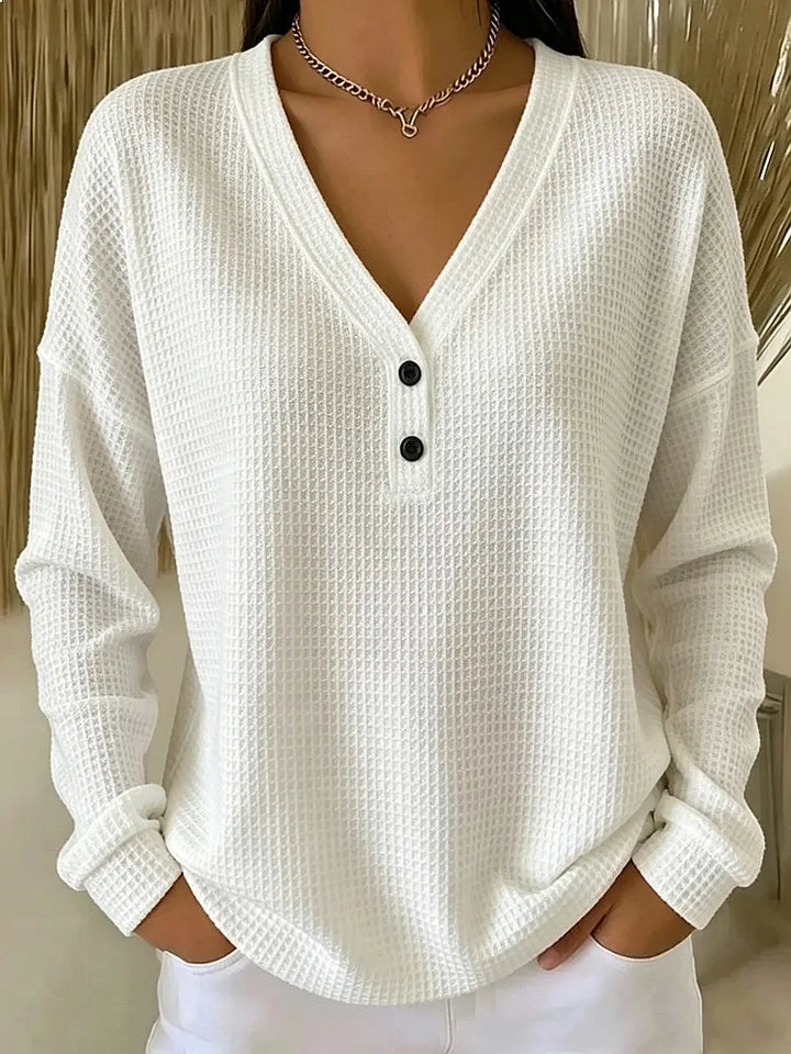 Adelaide Waffle Knit Henley