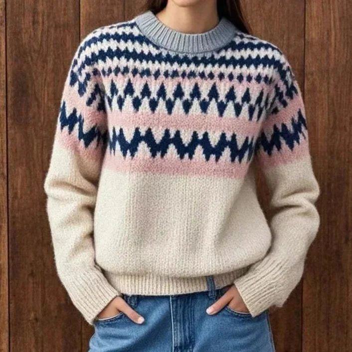 Freya Fair Isle Crew Neck Sweater