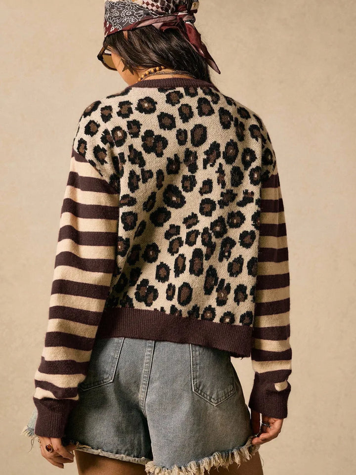 Sidonie Leopard Print Cardigan