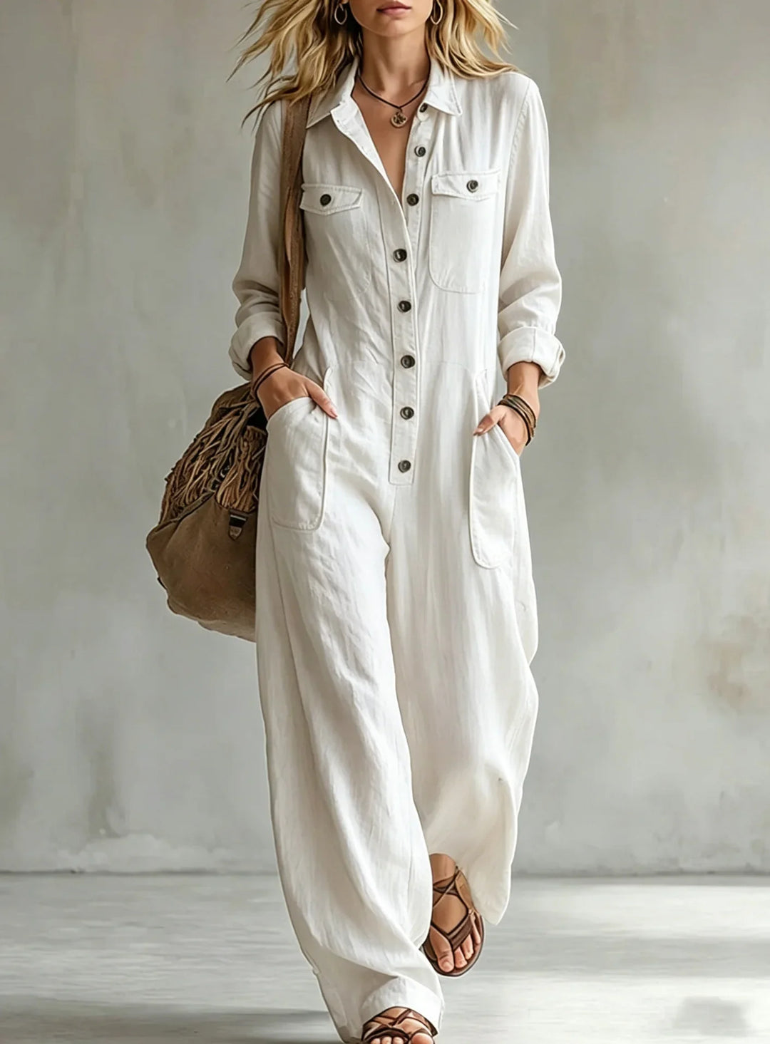 Lorelei  Wide Leg Utility Jumpsuit