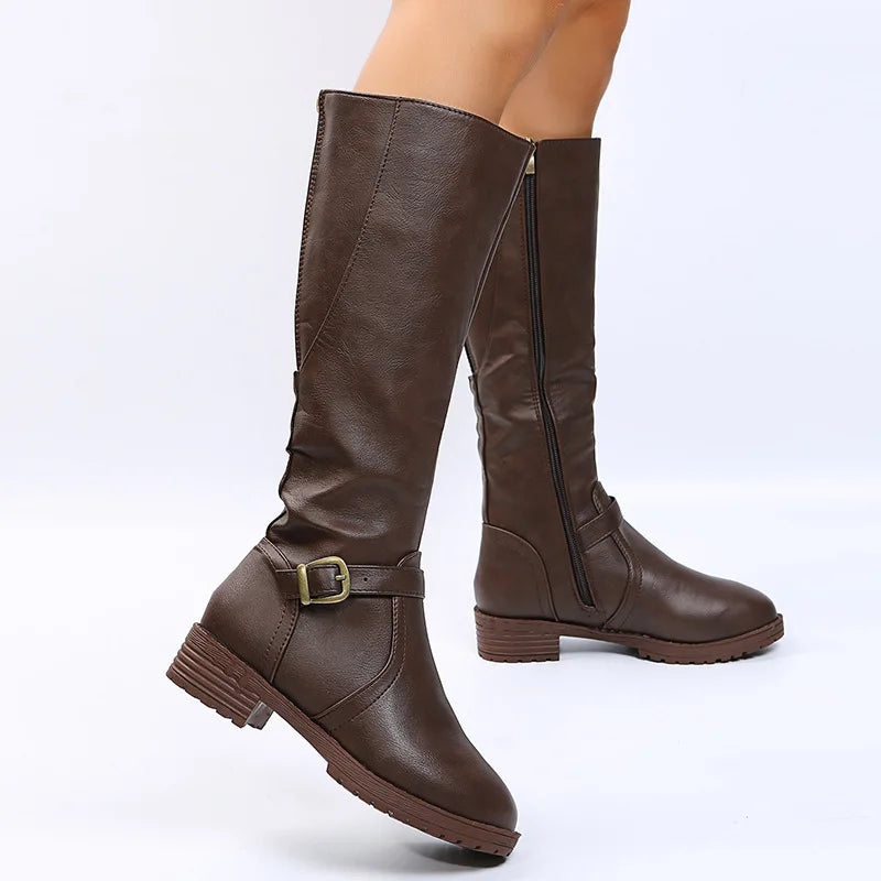 Cassia Side Zip Riding Boots