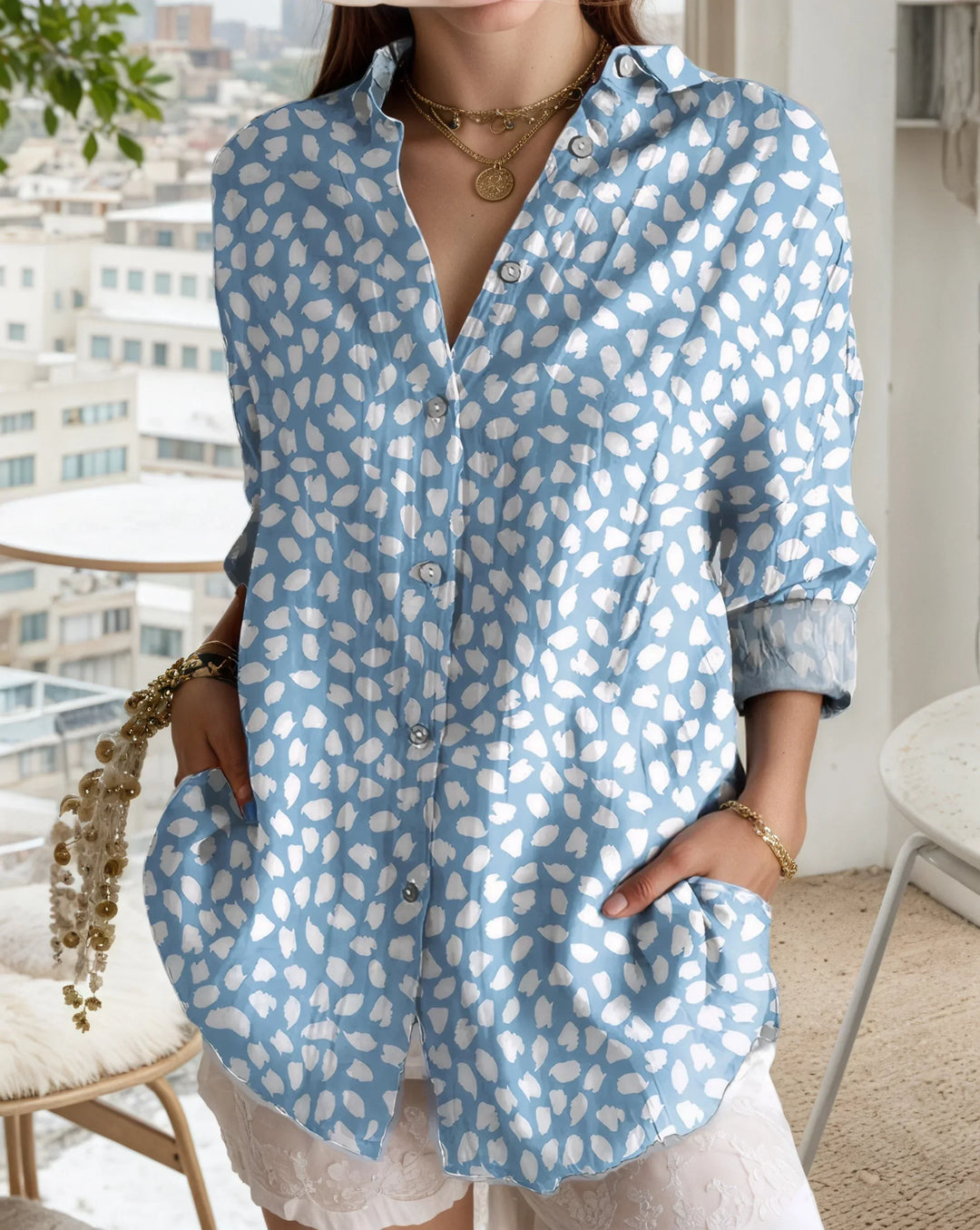 Naomi V Neck Floral Blouse