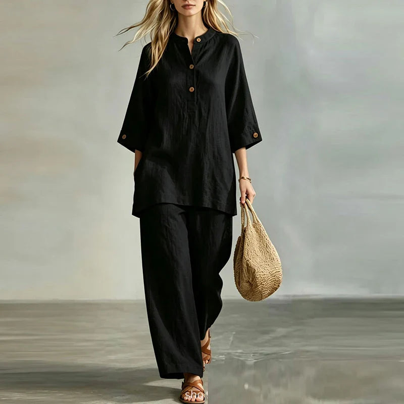 Aria Casual Linen Matching Set