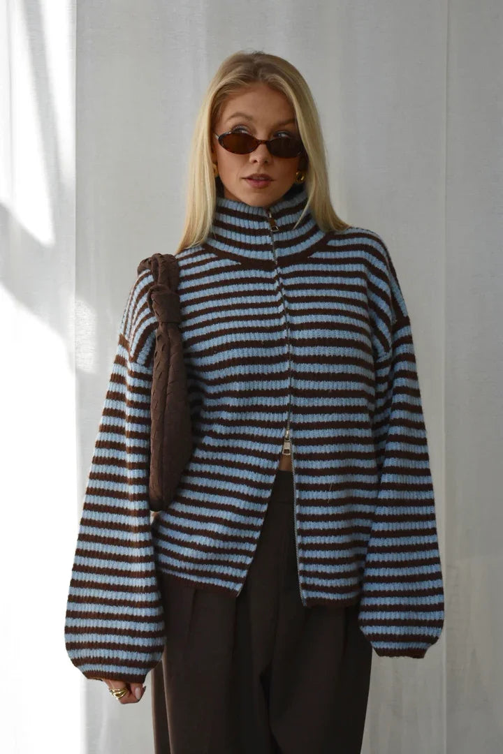 Rosalie Ribbed Mock Neck Sweater