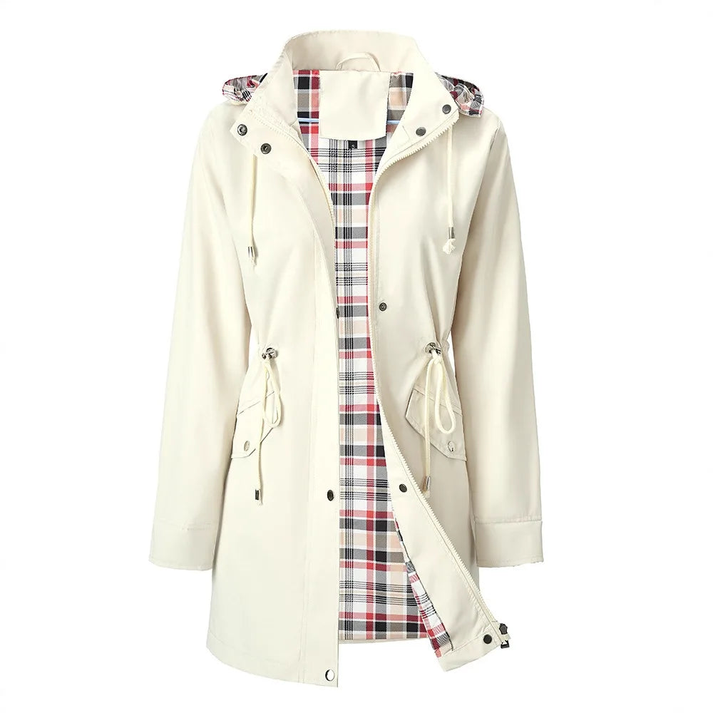 Antonia Drawstring Waist Rain Jacket