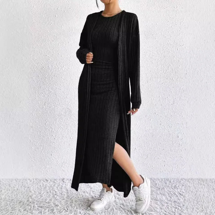 Sabrielle Ribbed Sheath Dress Set