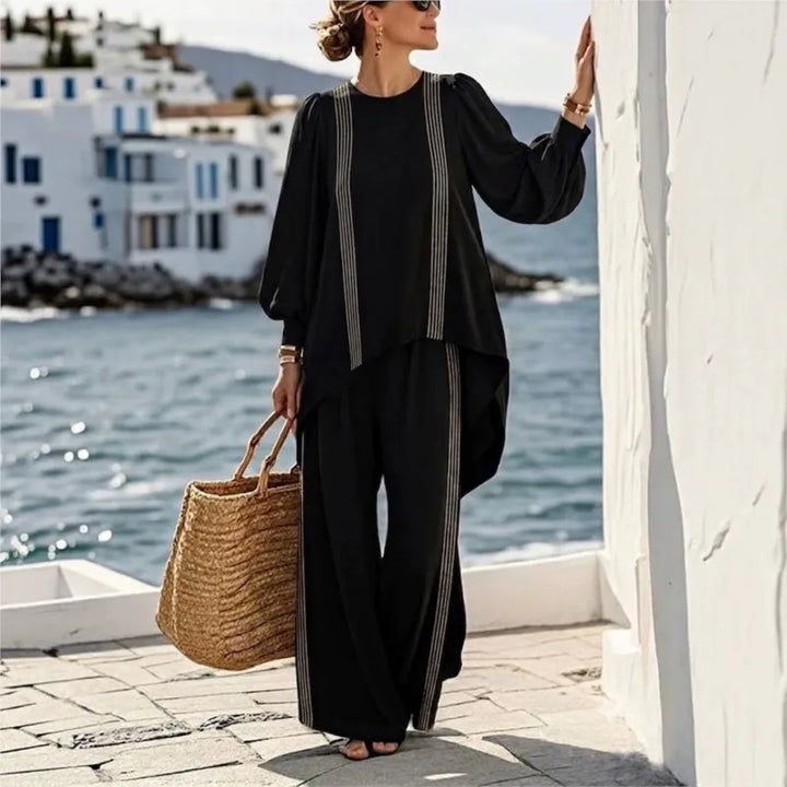 Amara Asymmetric Stripe Set