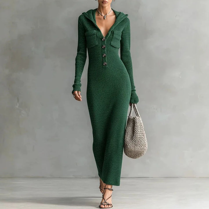 Eleanor Hooded Knit Maxi Dress