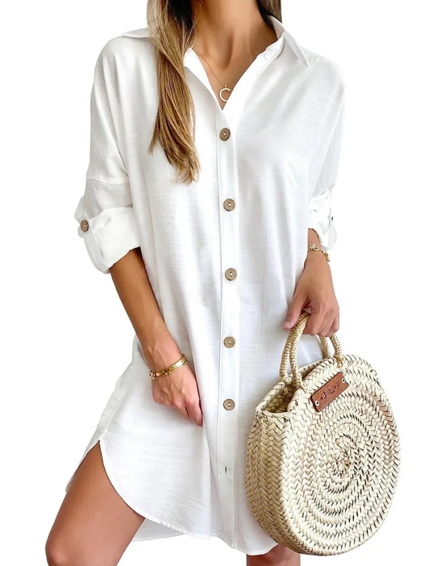 Rayna Button Up Shirt Dress