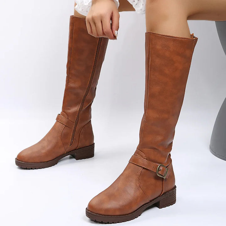 Cassia Side Zip Riding Boots
