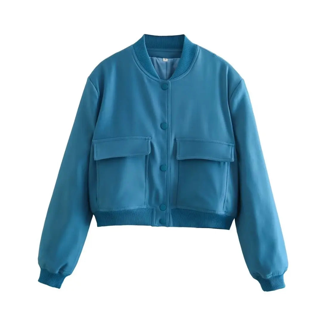 Priscilla Cropped Bomber Jacket