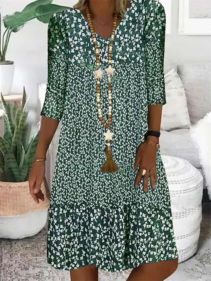 Adeline Printed Relaxed Midi Dress