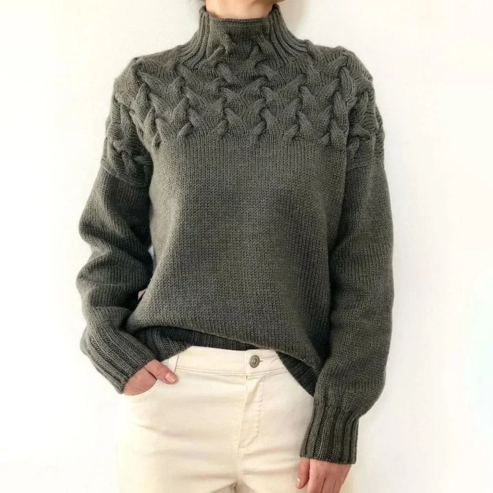 Wilhelmina Cable Knit Turtleneck