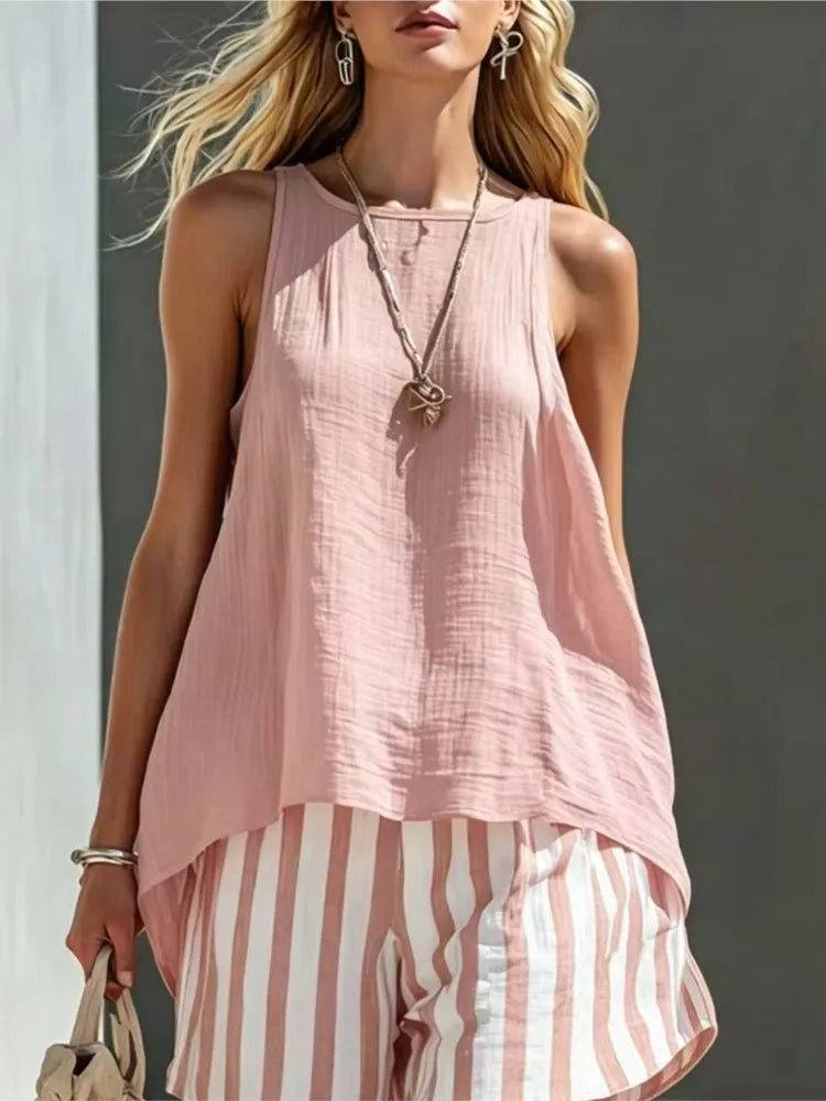 Mariana Striped Two Piece Outfit