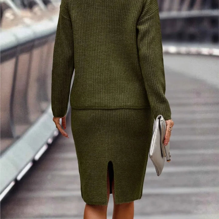 Anouk Ribbed Knit Skirt Set