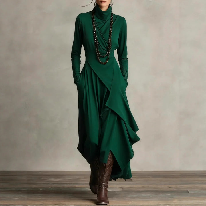 Dolce Draped Crossover Maxi Dress