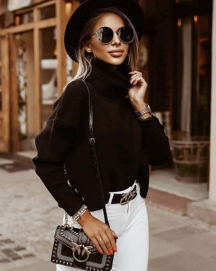 Bettina Turtleneck Knit Sweater