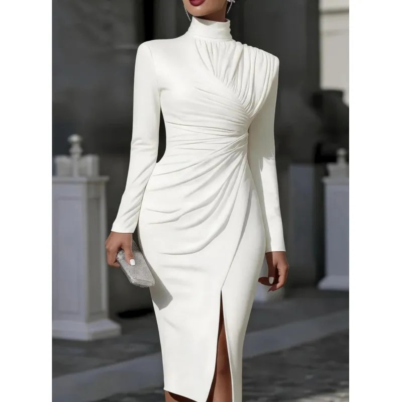 Fiona Ruched Midi Dress