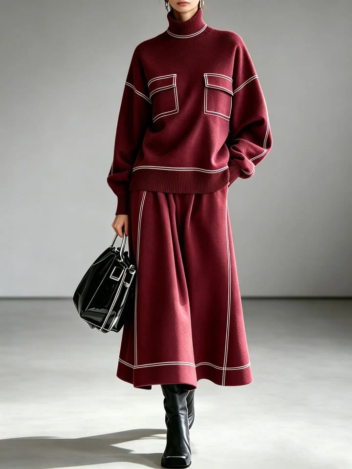 Julia Turtleneck Skirt Set