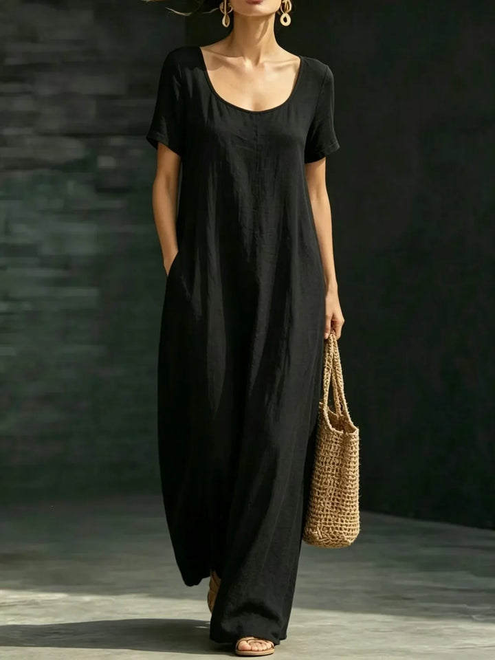 Elodie Casual Loose Fit A Line Maxi Dress