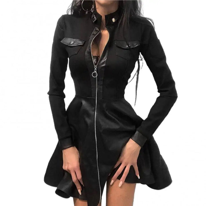 Estelle Front Zip Mini Dress