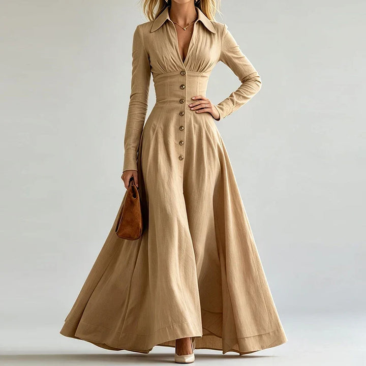 Noelani Button Front Maxi Dress