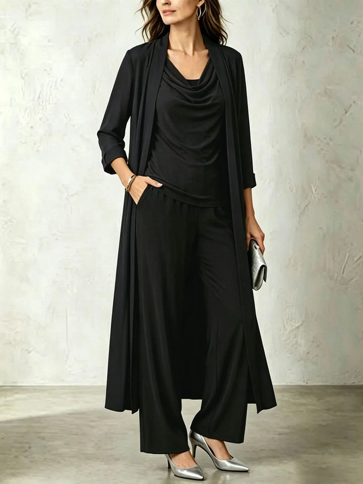 Rosana Cowl Neck Three Piece Set