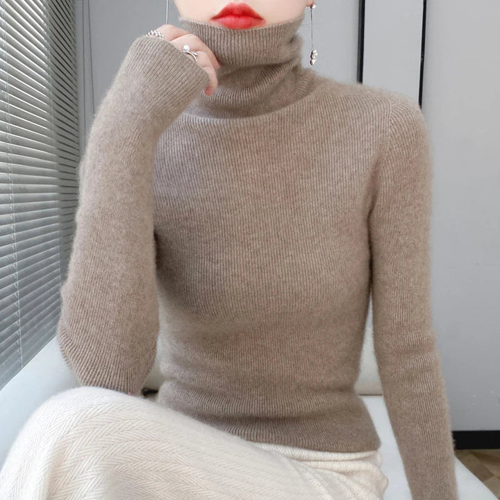 Elowen Ribbed Turtleneck Sweater