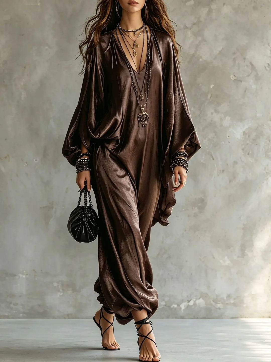 Aria Satin Wide Leg Jumpsuit