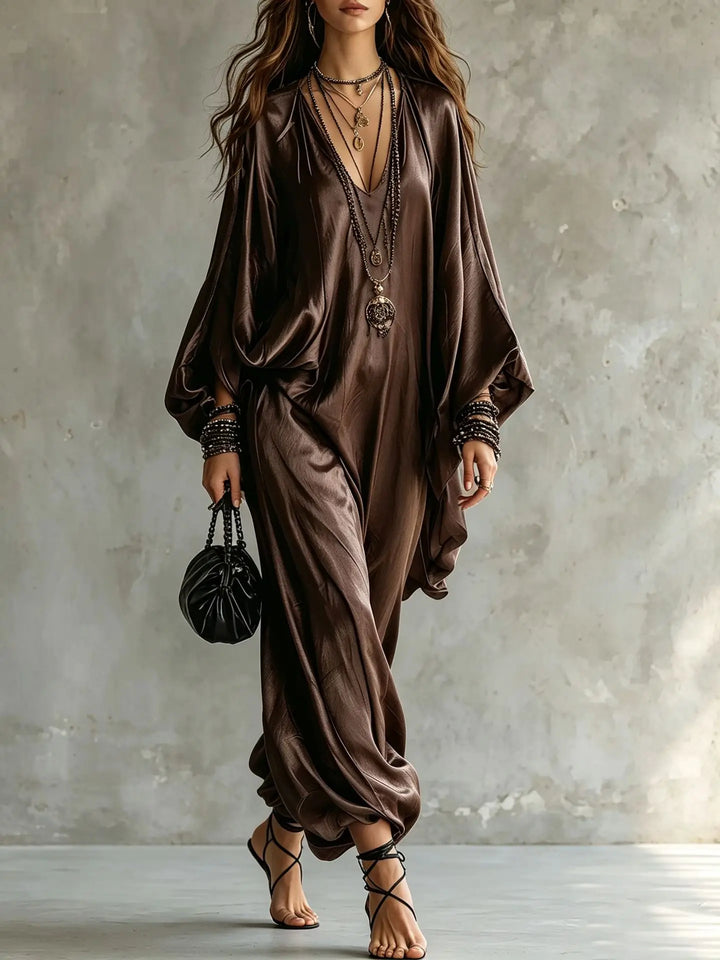 Aria Satin Wide Leg Jumpsuit