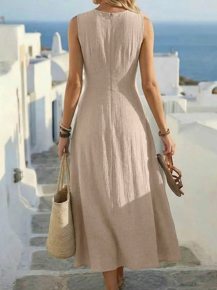 Severine Ruched Waist Maxi Dress