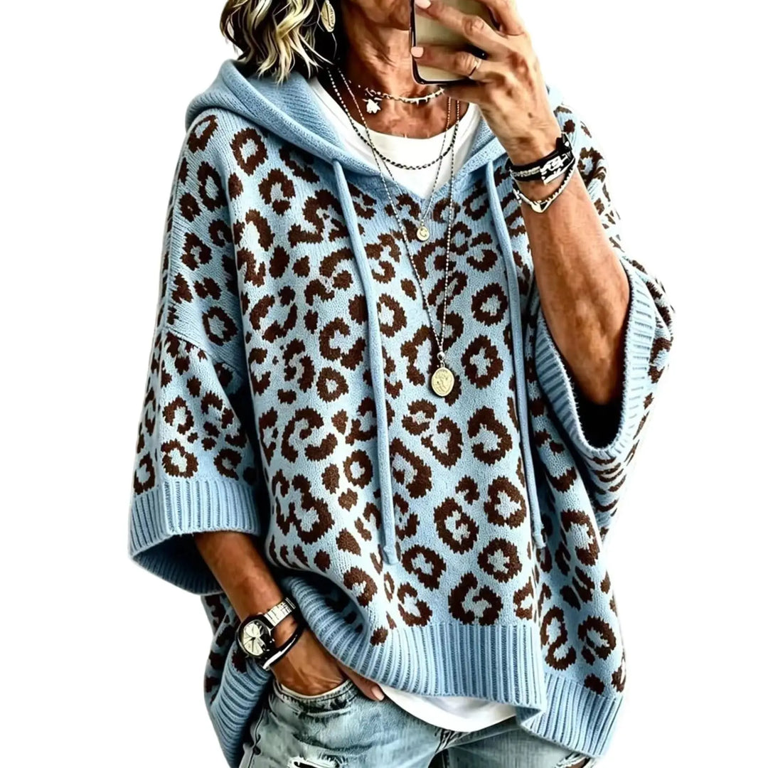 Alba Drawstring Leopard Hoodie