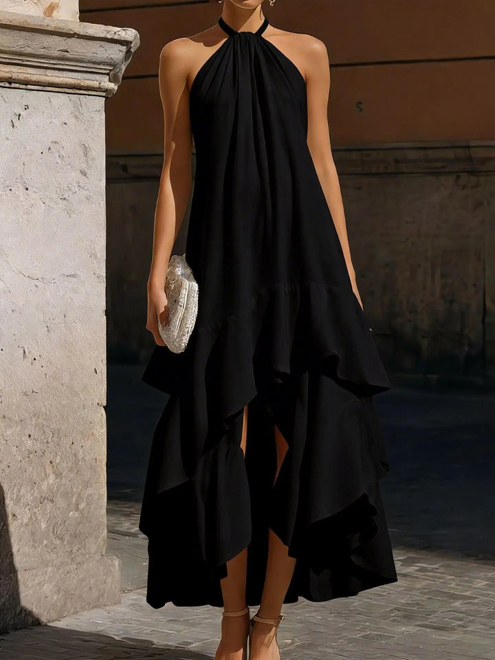 Carter Flowing Halter Midi Dress