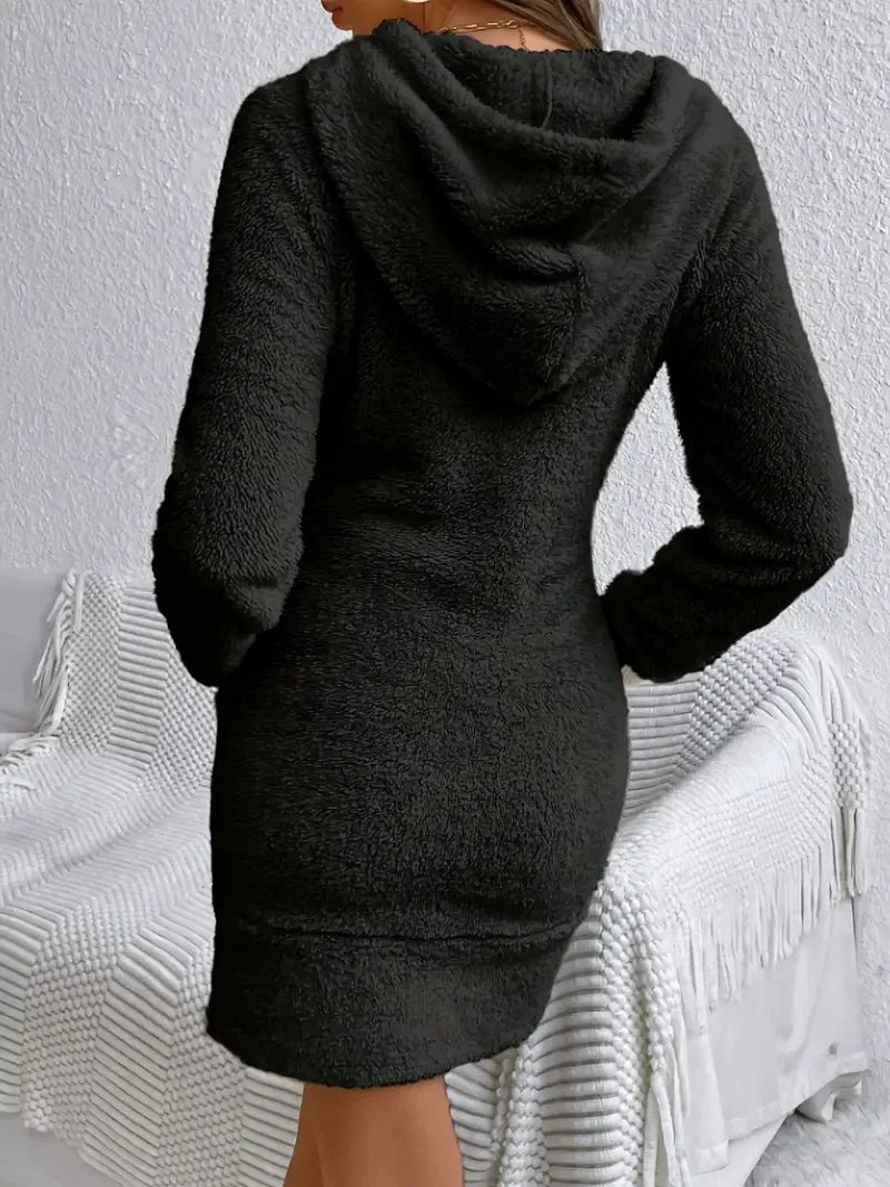 Sabrina Hooded Fleece Dress