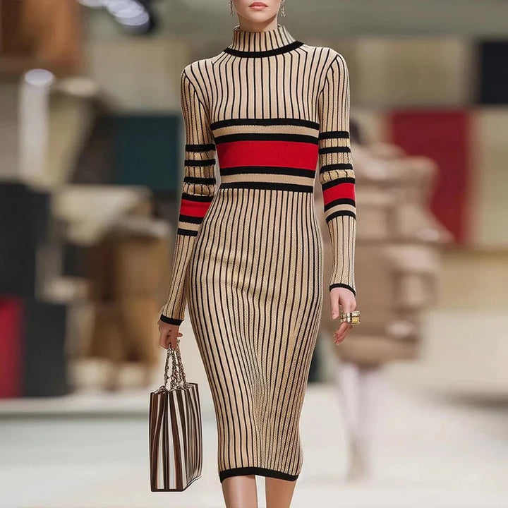 Selene Ribbed Knit Sweater Dress
