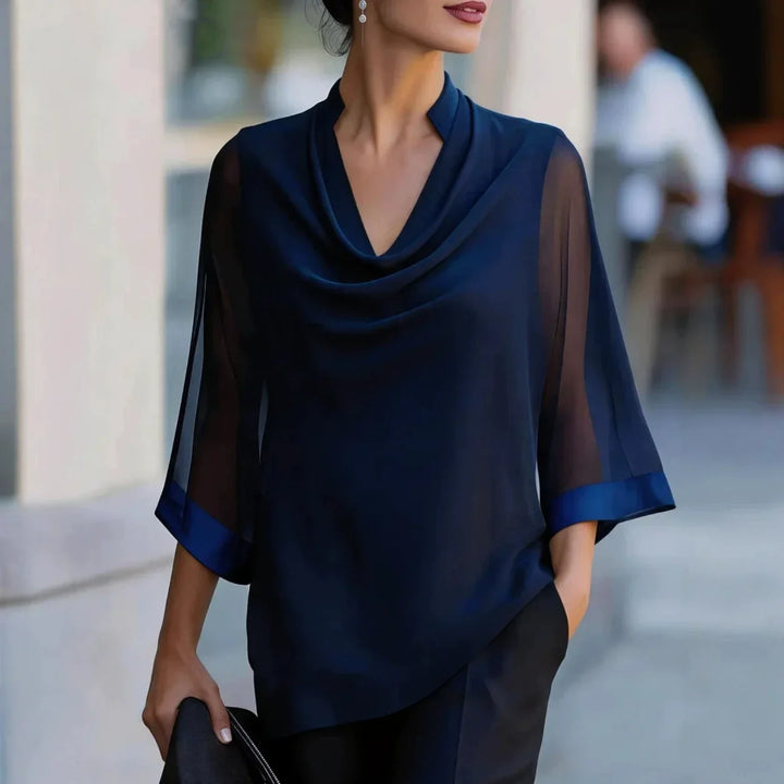Liliana Draped Chiffon Blouse