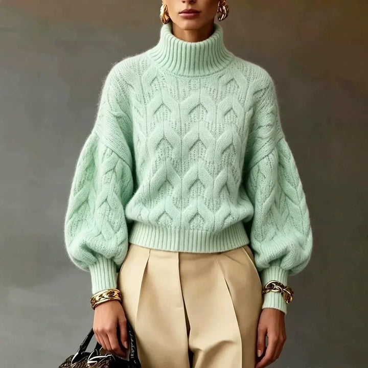 Margaux Cable Knit Turtleneck