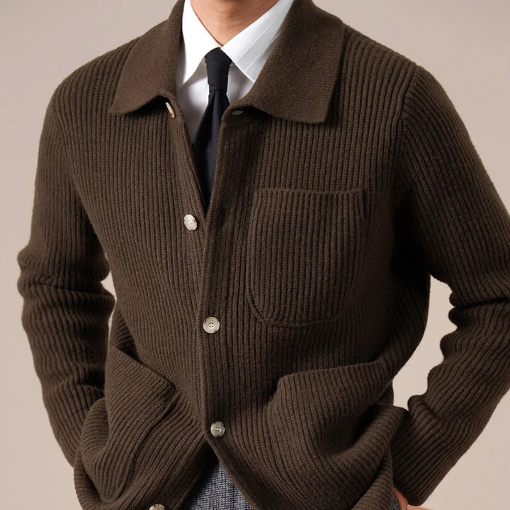 Bartholomew Ribbed Knit Cardigan