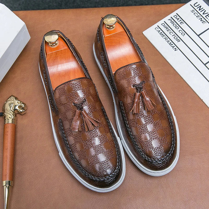 Thaddeus Leather Tassel Loafers