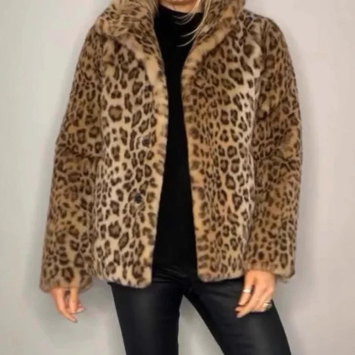 Talitha Turn Down Leopard Coat