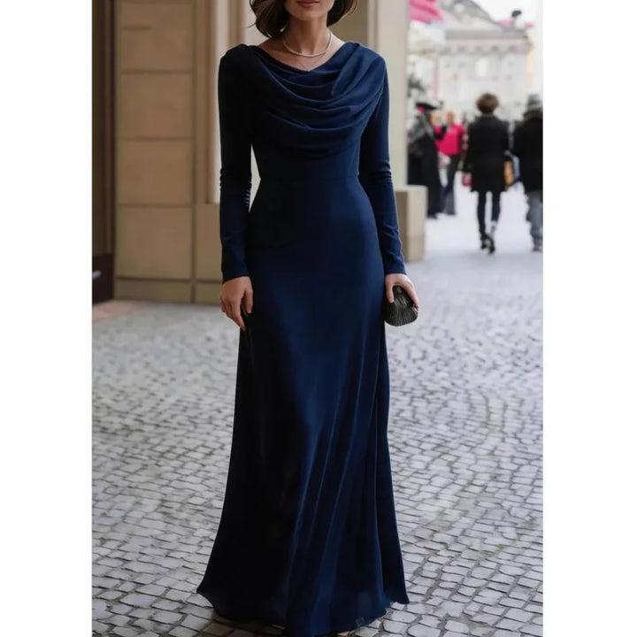 Anuka Draped Neckline Maxi Dress