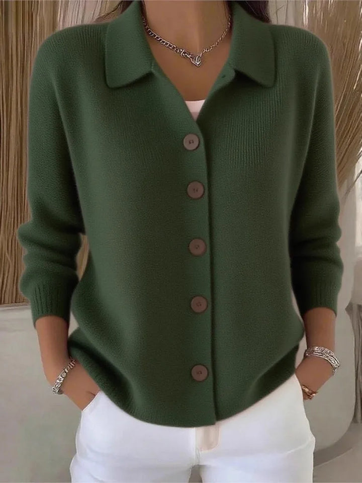 Lauren Collared Knit Cardigan