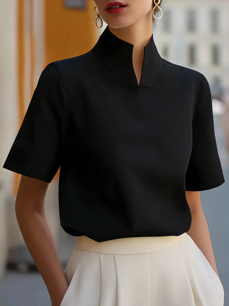 Eden Structured Stand Collar Blouse